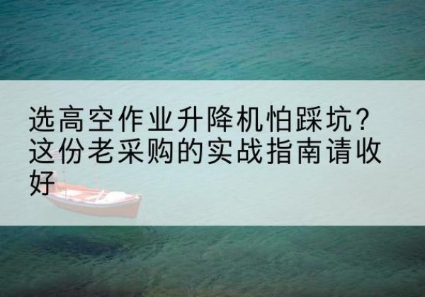 新疆高空作业升降机厂家推荐-选高空作业升降机怕踩坑？这份老采购的实战指南请收好